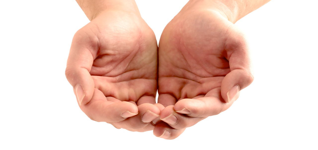 caring cupped hands